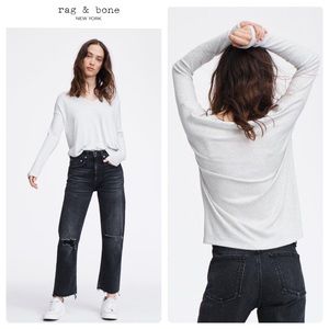 rag & bone Clara Torqued V-Neck Long Sleeve Tee